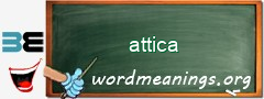 WordMeaning blackboard for attica